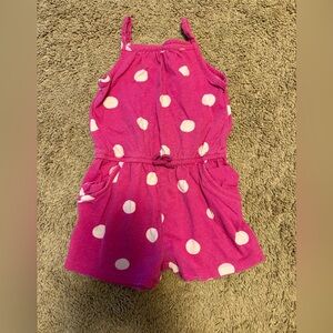 Okie Dokie Pink and White Polka Dot Jumpsuit